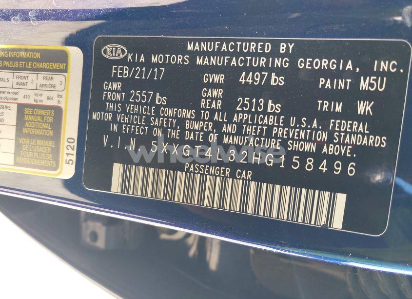 Photo 9 of 2017 Kia Optima LX (VIN 5XXGT4L32HG158496)