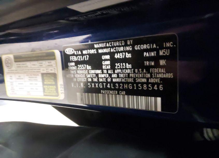 Photo 9 of 2017 Kia Optima LX (VIN 5XXGT4L32HG158546)