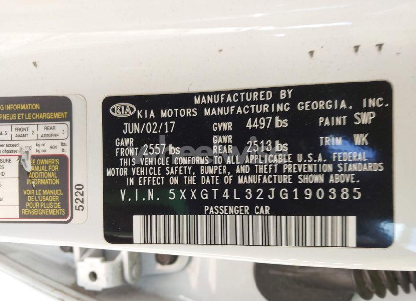 Photo 9 of 2018 Kia Optima S (VIN 5XXGT4L32JG190385)