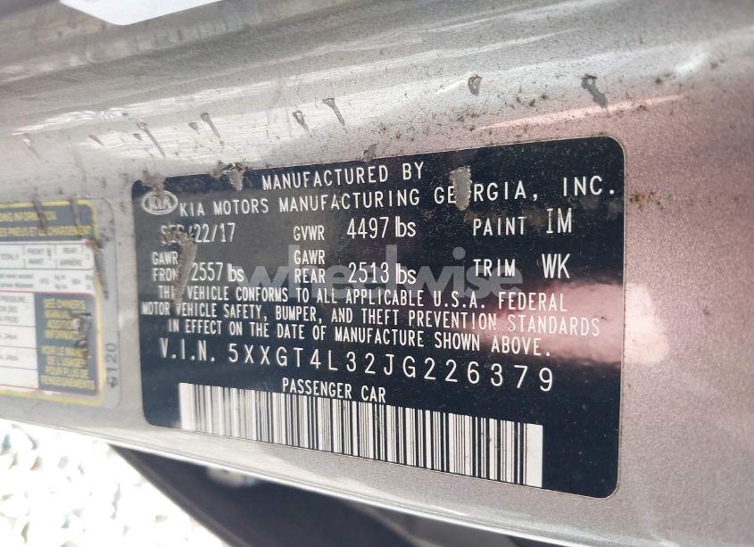 Photo 9 of 2018 Kia Optima LX (VIN 5XXGT4L32JG226379)