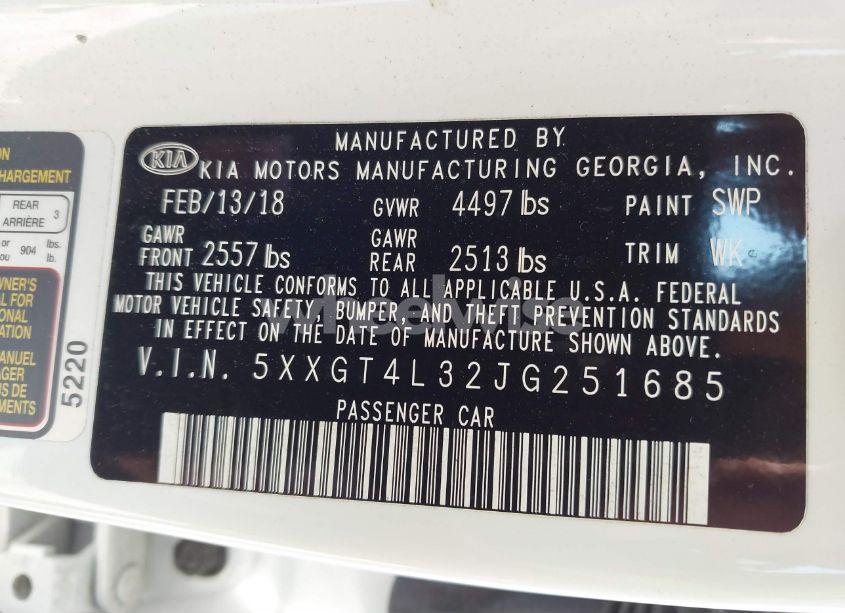 Photo 9 of 2018 Kia Optima LX (VIN 5XXGT4L32JG251685)