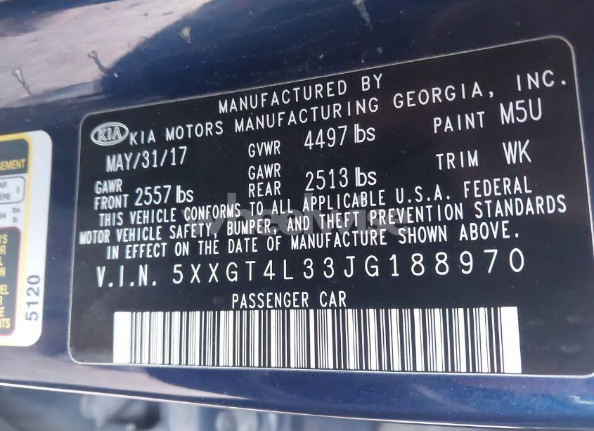 Photo 9 of 2018 Kia Optima LX (VIN 5XXGT4L33JG188970)