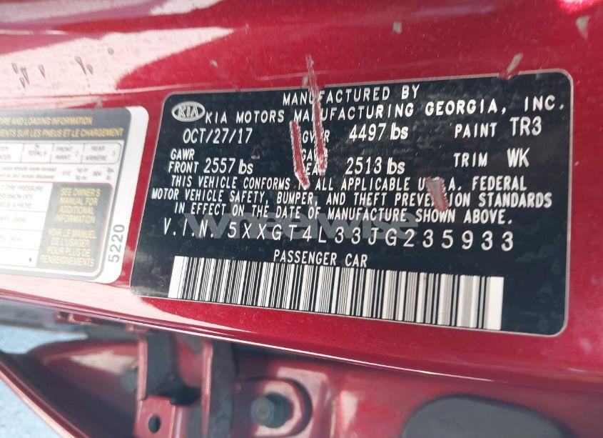 Photo 9 of 2018 Kia Optima S (VIN 5XXGT4L33JG235933)