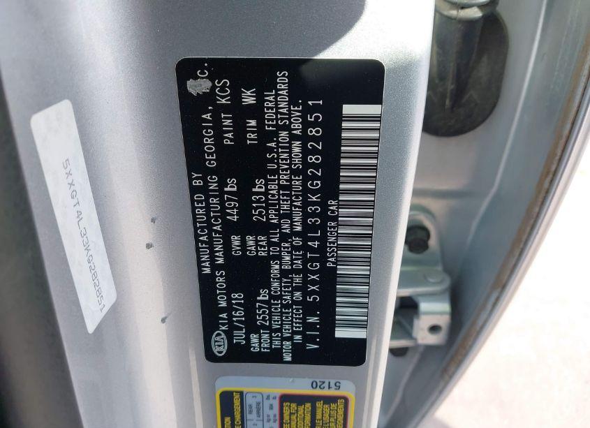 Photo 9 of 2019 Kia Optima LX (VIN 5XXGT4L33KG282851)