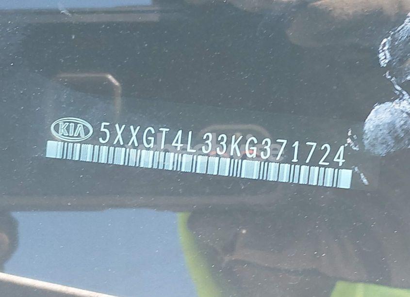 Photo 9 of 2019 Kia Optima S (VIN 5XXGT4L33KG371724)