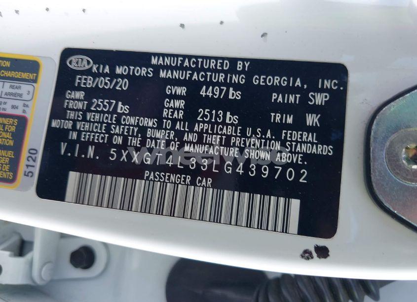 Photo 9 of 2020 Kia Optima LX (VIN 5XXGT4L33LG439702)