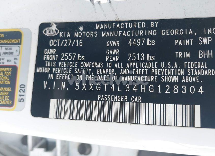 Photo 9 of 2017 Kia Optima LX (VIN 5XXGT4L34HG128304)