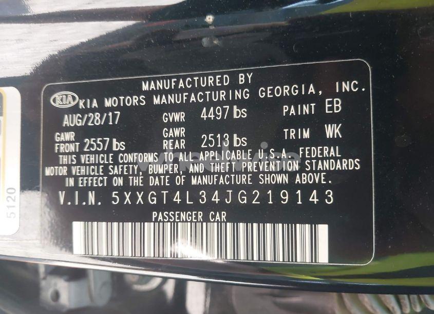 Photo 9 of 2018 Kia Optima LX (VIN 5XXGT4L34JG219143)