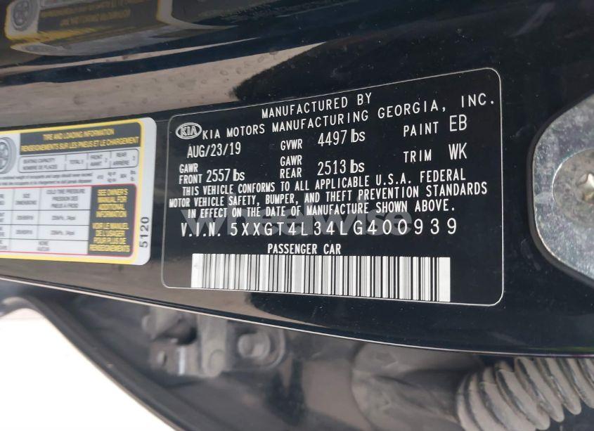 Photo 9 of 2020 Kia Optima LX (VIN 5XXGT4L34LG400939)