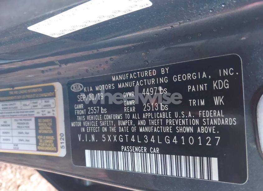 Photo 9 of 2020 Kia Optima LX (VIN 5XXGT4L34LG410127)