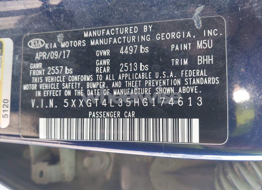 Photo 9 of 2017 Kia Optima LX (VIN 5XXGT4L35HG174613)