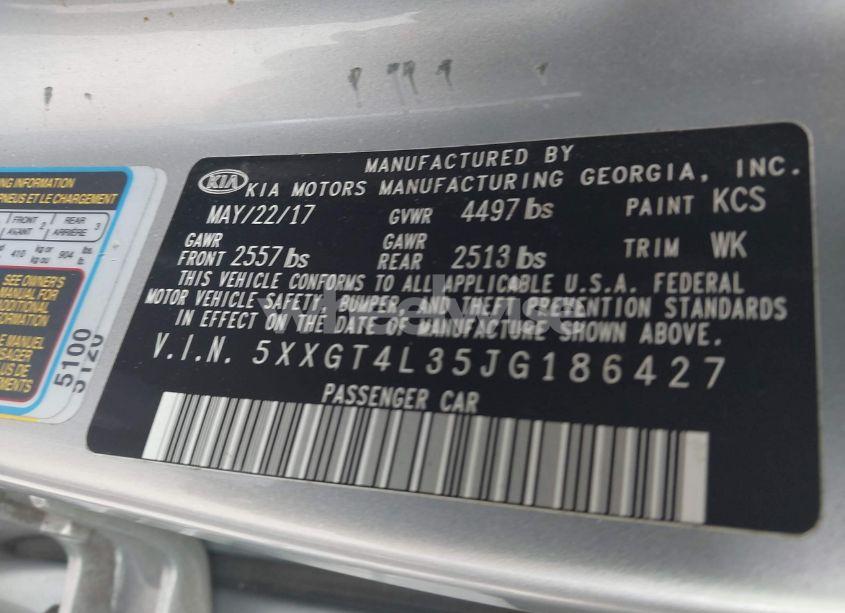 Photo 9 of 2018 Kia Optima LX (VIN 5XXGT4L35JG186427)