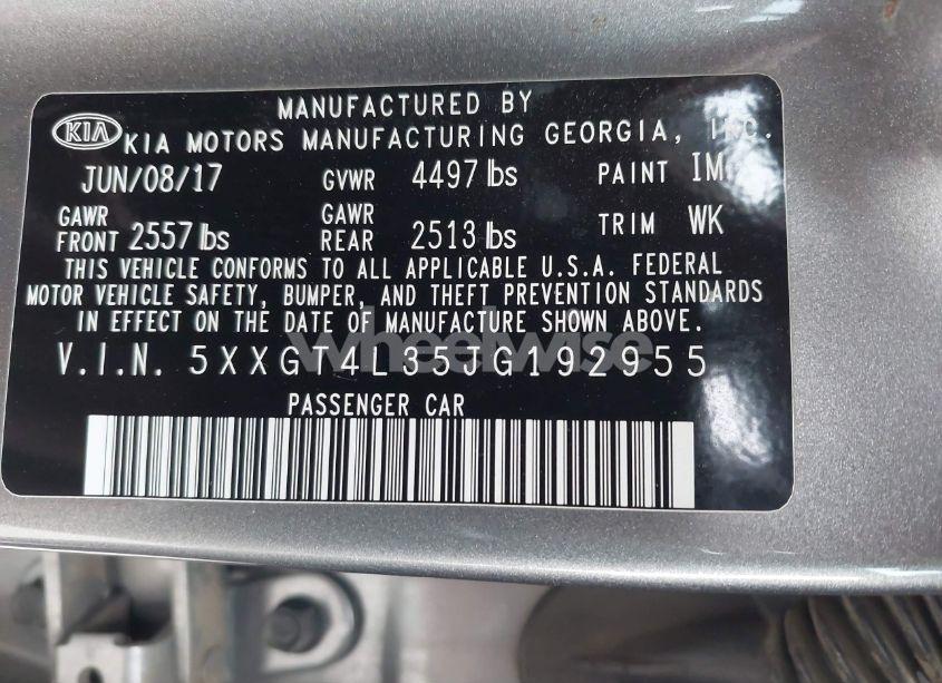 Photo 9 of 2018 Kia Optima LX (VIN 5XXGT4L35JG192955)