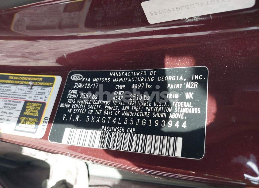 Photo 9 of 2018 Kia Optima LX (VIN 5XXGT4L35JG193944)