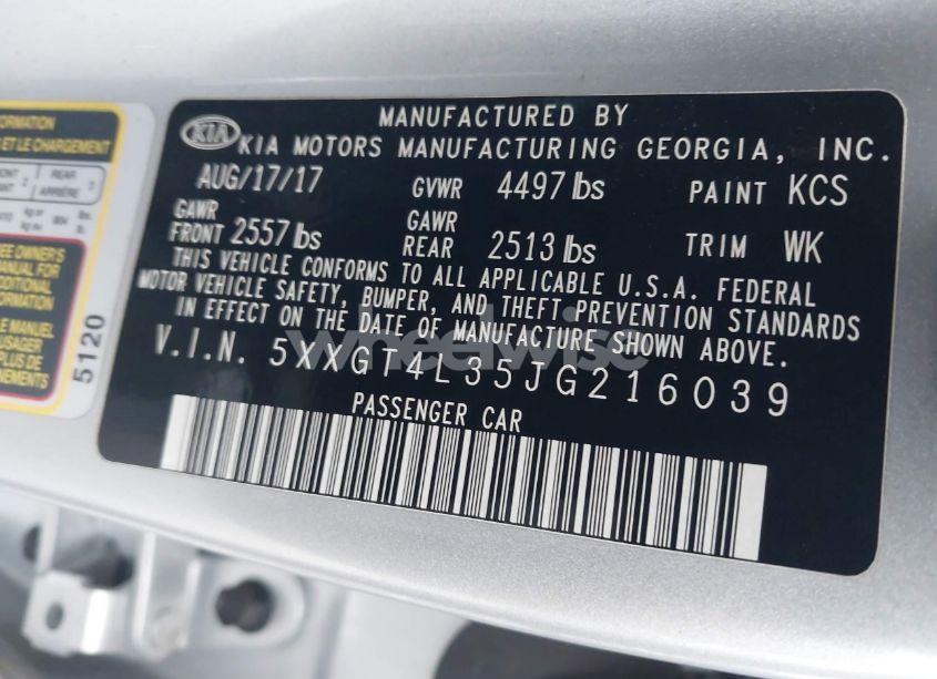 Photo 9 of 2018 Kia Optima LX (VIN 5XXGT4L35JG216039)