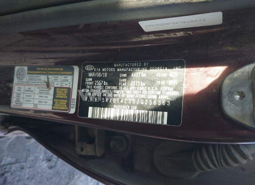 Photo 9 of 2018 Kia Optima LX (VIN 5XXGT4L35JG256363)