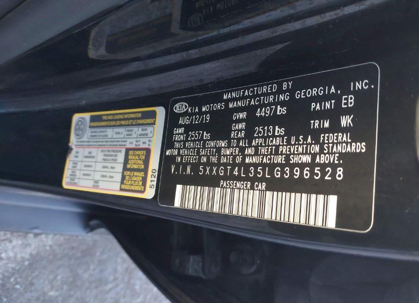 Photo 9 of 2020 Kia Optima LX (VIN 5XXGT4L35LG396528)