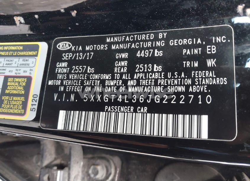 Photo 9 of 2018 Kia Optima LX (VIN 5XXGT4L36JG222710)