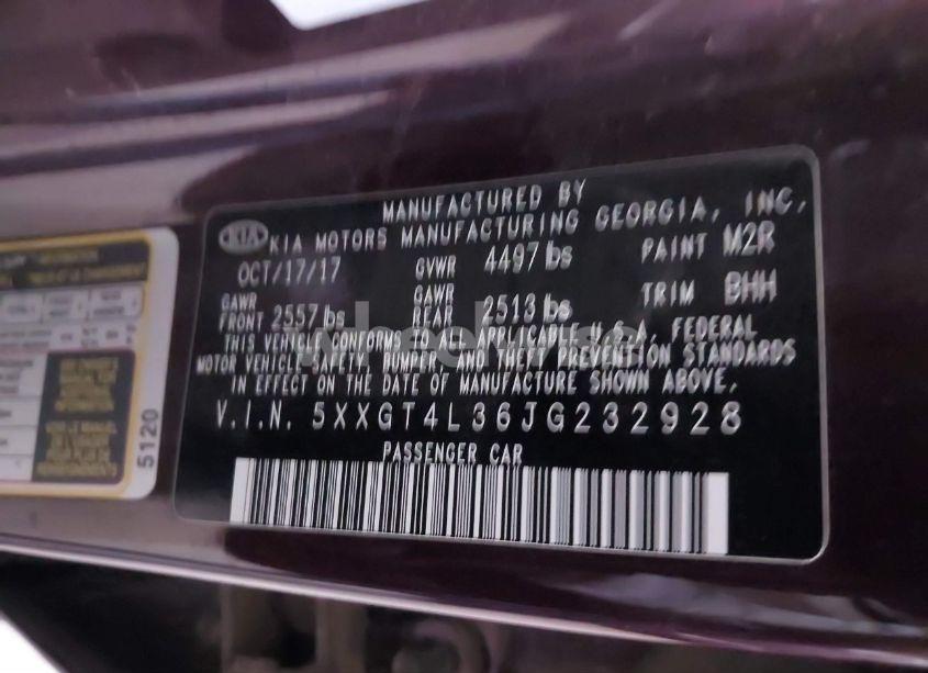 Photo 9 of 2018 Kia Optima LX (VIN 5XXGT4L36JG232928)