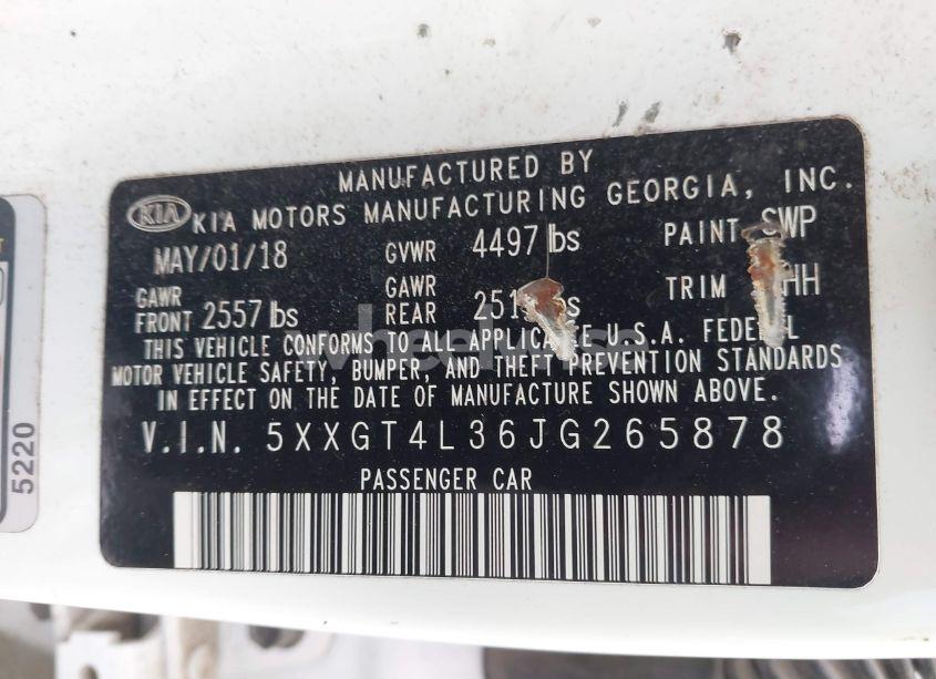 Photo 9 of 2018 Kia Optima LX (VIN 5XXGT4L36JG265878)