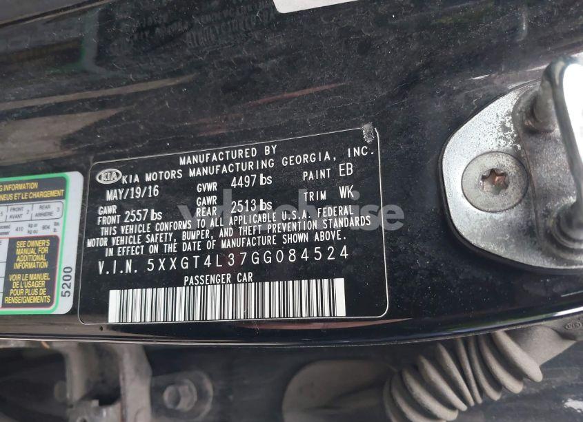 Photo 9 of 2016 Kia Optima LX (VIN 5XXGT4L37GG084524)