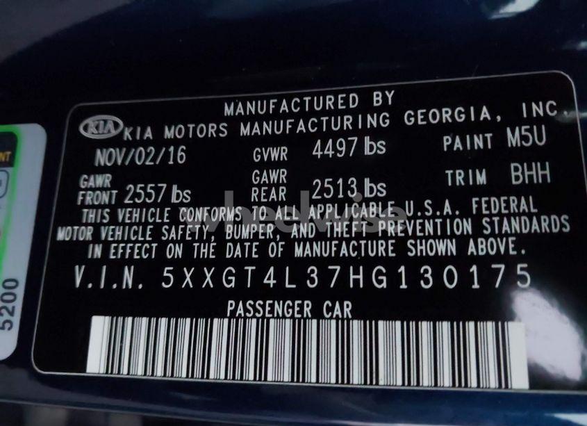 Photo 9 of 2017 Kia Optima LX (VIN 5XXGT4L37HG130175)