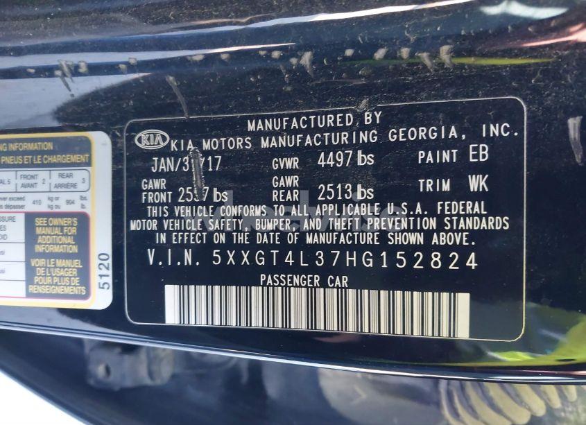 Photo 9 of 2017 Kia Optima LX (VIN 5XXGT4L37HG152824)