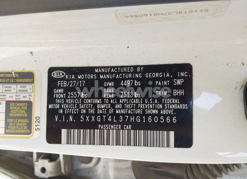 Photo 9 of 2017 Kia Optima LX (VIN 5XXGT4L37HG160566)