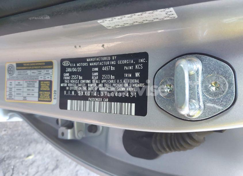 Photo 9 of 2020 Kia Optima LX (VIN 5XXGT4L37LG432431)