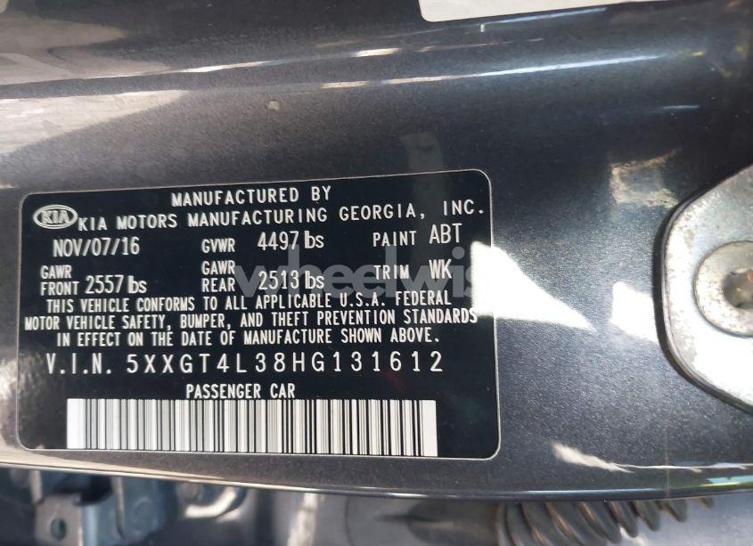 Photo 9 of 2017 Kia Optima LX (VIN 5XXGT4L38HG131612)