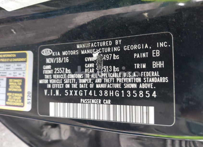 Photo 9 of 2017 Kia Optima LX (VIN 5XXGT4L38HG135854)