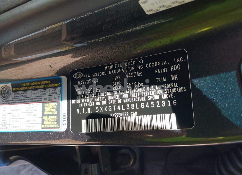 Photo 9 of 2020 Kia Optima LX (VIN 5XXGT4L38LG452316)