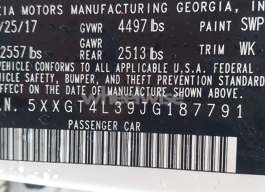 Photo 9 of 2018 Kia Optima LX (VIN 5XXGT4L39JG187791)