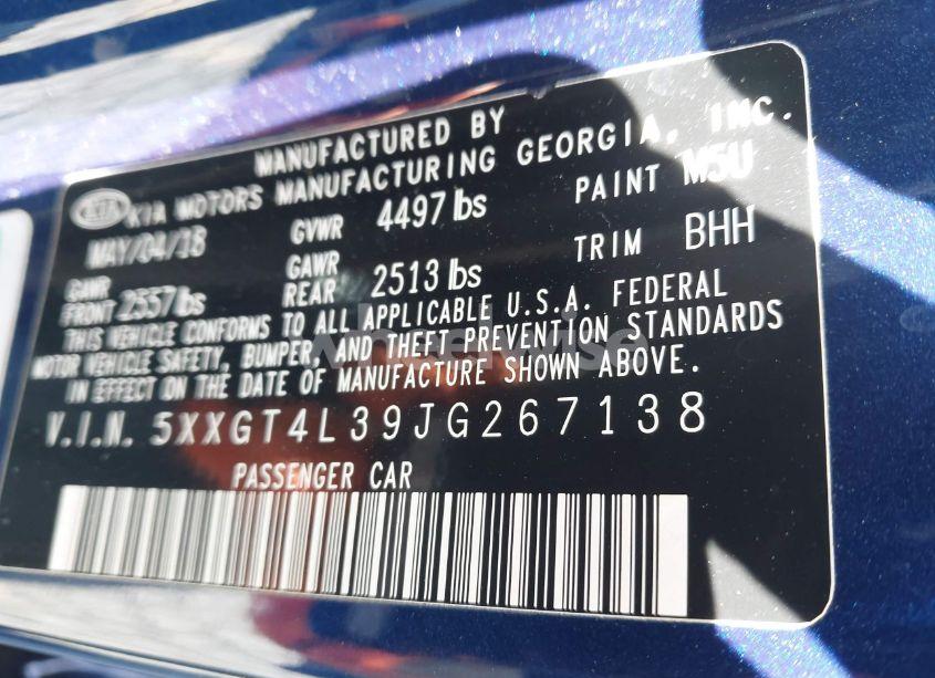 Photo 9 of 2018 Kia Optima LX (VIN 5XXGT4L39JG267138)