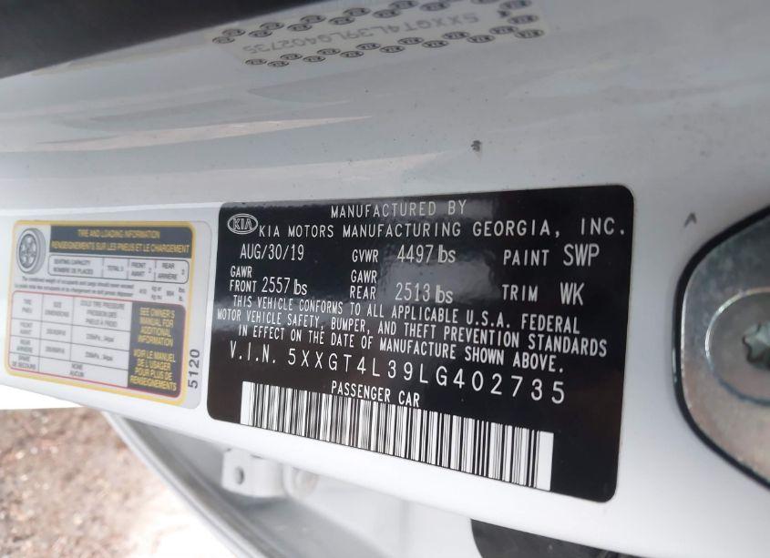 Photo 9 of 2020 Kia Optima LX (VIN 5XXGT4L39LG402735)