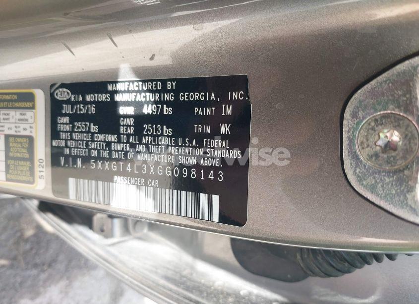 Photo 9 of 2016 Kia Optima LX (VIN 5XXGT4L3XGG098143)