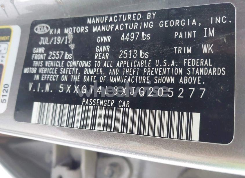 Photo 9 of 2018 Kia Optima LX (VIN 5XXGT4L3XJG205277)