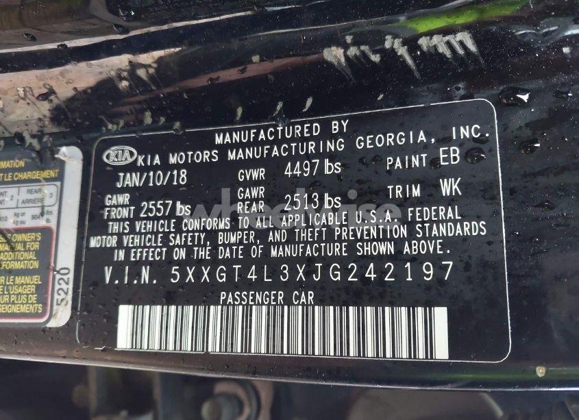 Photo 9 of 2018 Kia Optima S (VIN 5XXGT4L3XJG242197)