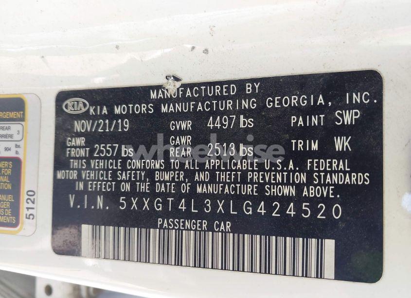 Photo 9 of 2020 Kia Optima LX (VIN 5XXGT4L3XLG424520)