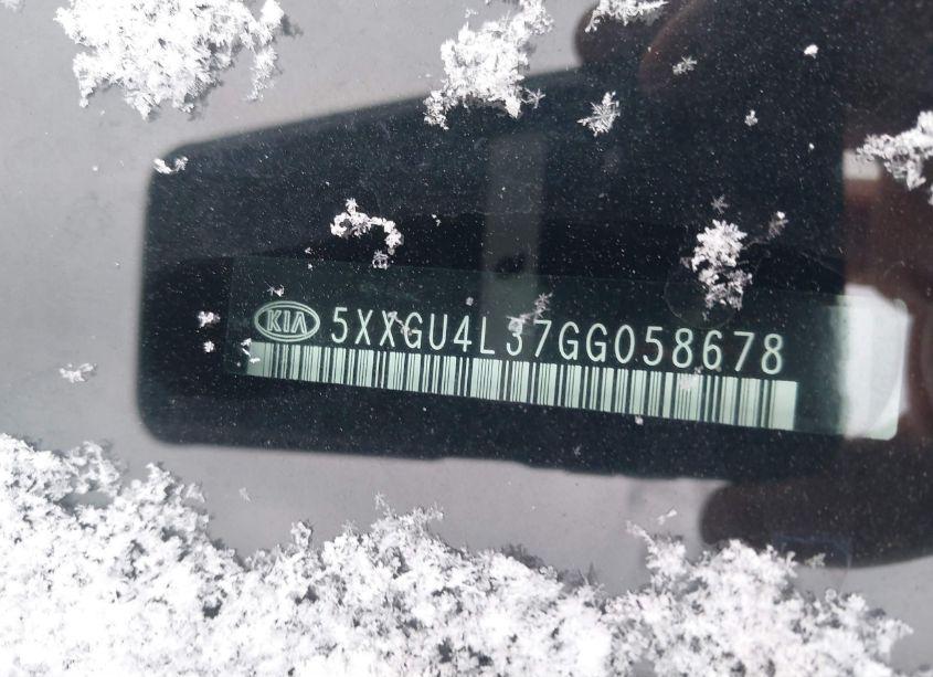 Photo 9 of 2016 Kia Optima EX (VIN 5XXGU4L37GG058678)