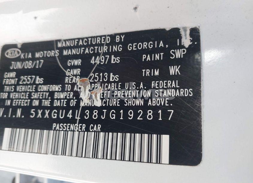 Photo 9 of 2018 Kia Optima EX (VIN 5XXGU4L38JG192817)