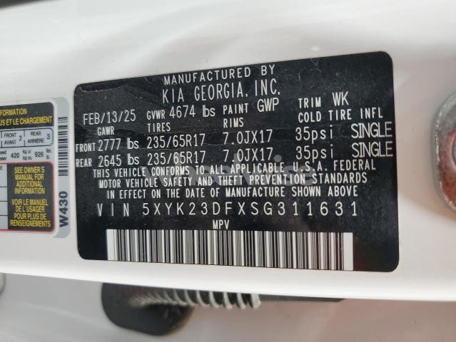 Photo 12 of 2025 KIA SPORTAGE LX (VIN 5XYK23DFXSG311631)