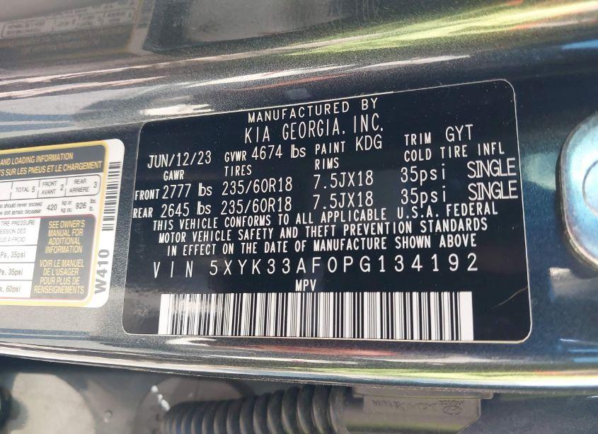 Photo 9 of 2023 Kia Sportage EX (VIN 5XYK33AF0PG134192)