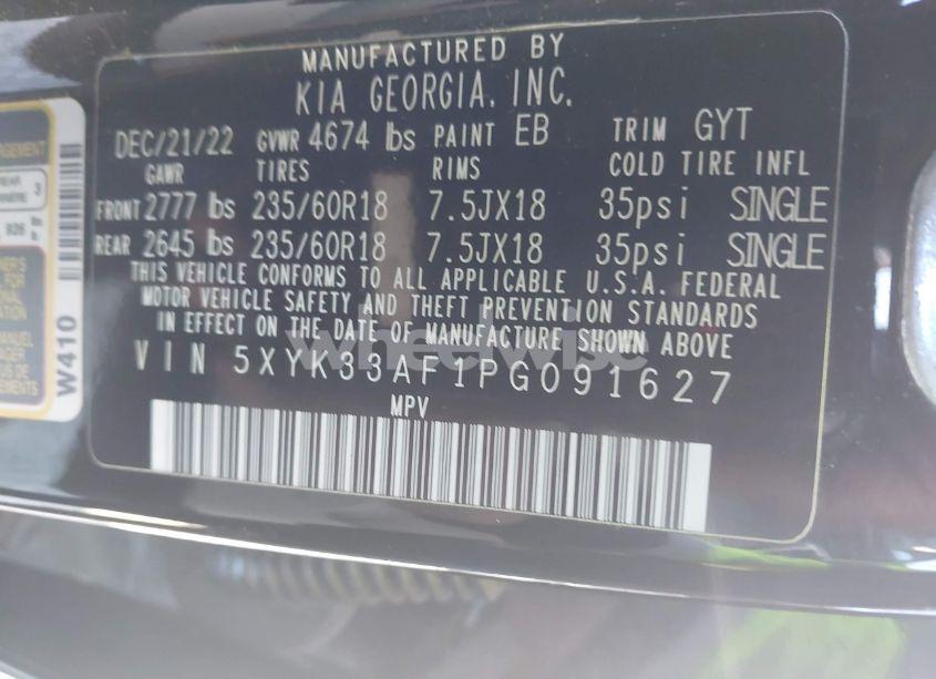 Photo 9 of 2023 Kia Sportage EX (VIN 5XYK33AF1PG091627)