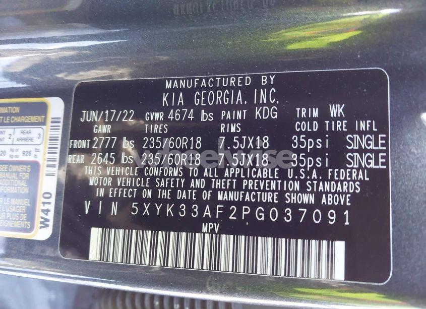 Photo 9 of 2023 Kia Sportage EX (VIN 5XYK33AF2PG037091)