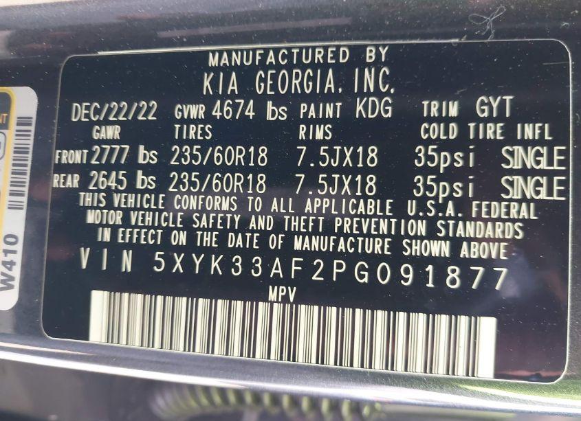 Photo 9 of 2023 Kia Sportage EX (VIN 5XYK33AF2PG091877)