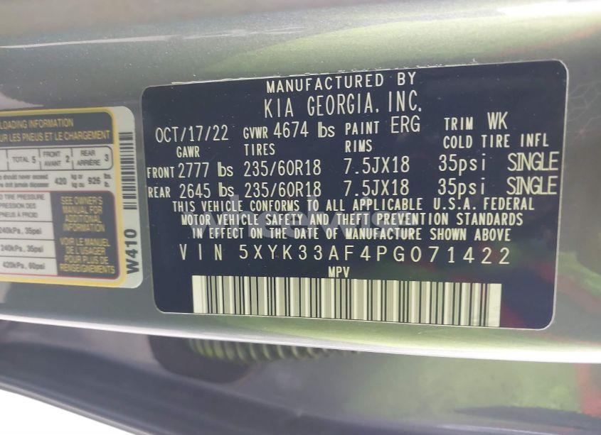 Photo 9 of 2023 Kia Sportage EX (VIN 5XYK33AF4PG071422)
