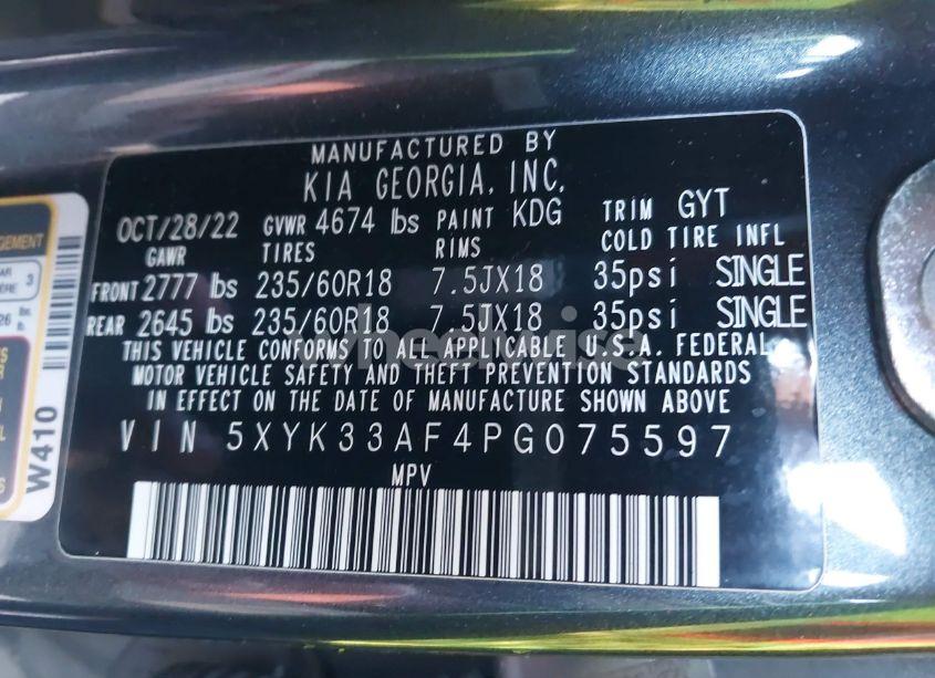 Photo 9 of 2023 Kia Sportage EX (VIN 5XYK33AF4PG075597)