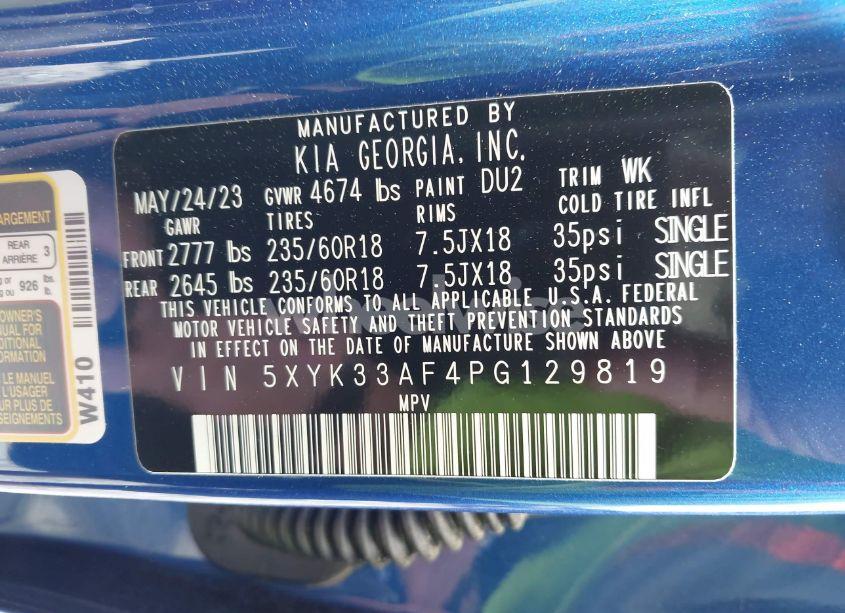 Photo 9 of 2023 Kia Sportage EX (VIN 5XYK33AF4PG129819)