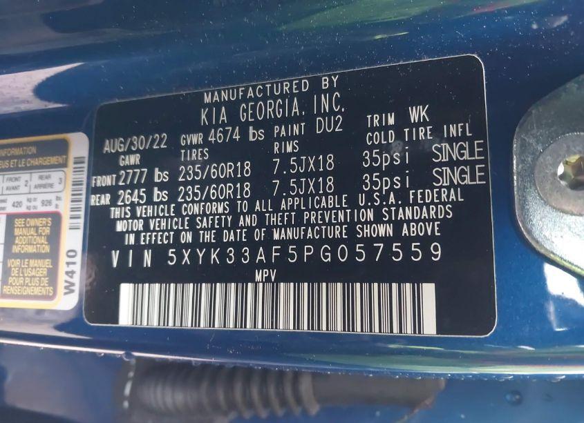 Photo 9 of 2023 Kia Sportage EX (VIN 5XYK33AF5PG057559)